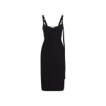 The Attico Black Midi Dress - The Attico Dresses - Designed by Gilda Ambrosio & Giorgia Tordini - Shop at Coveti
