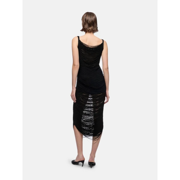 The Attico Black Midi Dress, view 3