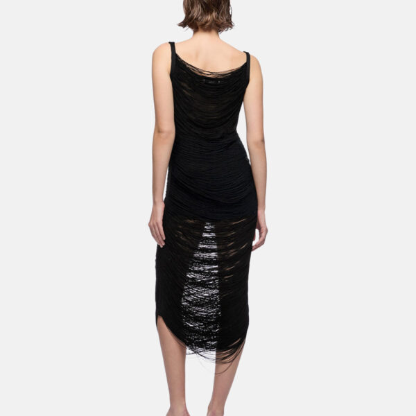 The Attico Black Midi Dress - The Attico Dresses - Designed by Gilda Ambrosio & Giorgia Tordini - Shop at Coveti