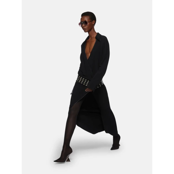 The Attico Black Midi Dress, view 4