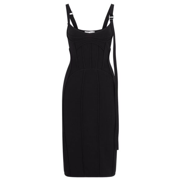 The Attico Black Midi Dress - The Attico Dresses - Designed by Gilda Ambrosio & Giorgia Tordini - Shop at Coveti