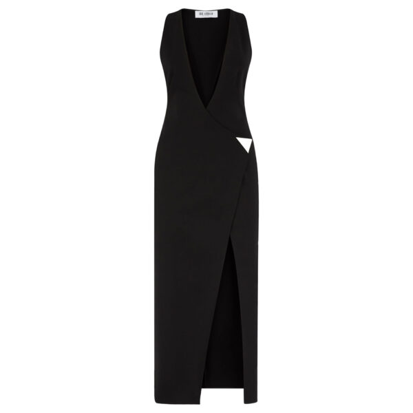 The Attico Black Midi Dress - The Attico Dresses - Designed by Gilda Ambrosio & Giorgia Tordini - Shop at Coveti