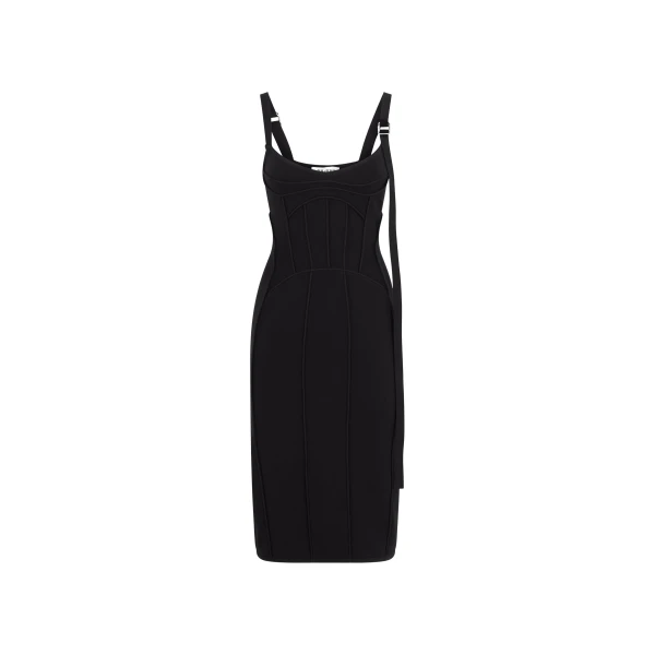 The Attico Black Midi Dress