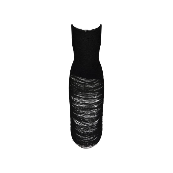 The Attico Black Midi Dress