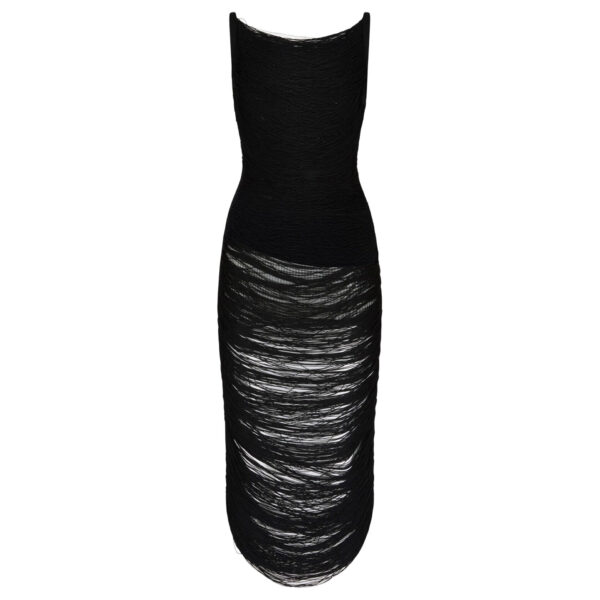 The Attico Black Midi Dress - The Attico Dresses - Designed by Gilda Ambrosio & Giorgia Tordini - Shop at Coveti