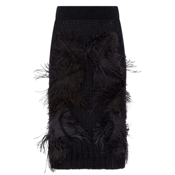 The Attico Black Midi Skirt - The Attico Skirts - Designed by Gilda Ambrosio & Giorgia Tordini - Shop at Coveti