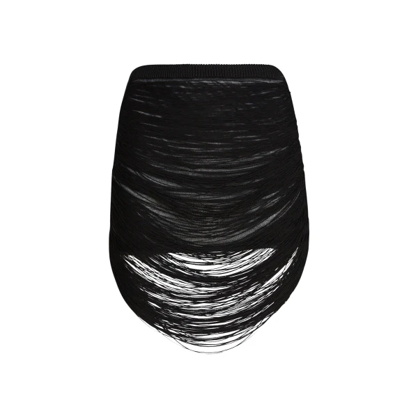 The Attico Black Midi Skirt