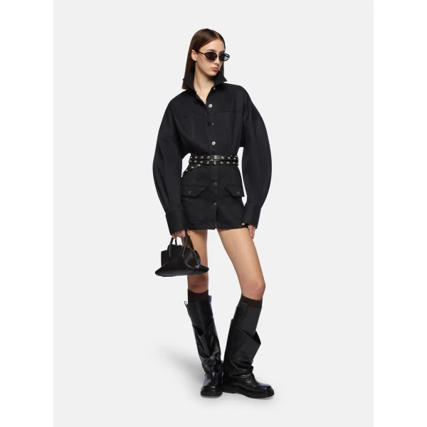 The Attico Black Mini Dress, view 2