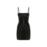 The Attico Black Mini Dress - The Attico Dresses - Designed by Gilda Ambrosio & Giorgia Tordini - Shop at Coveti