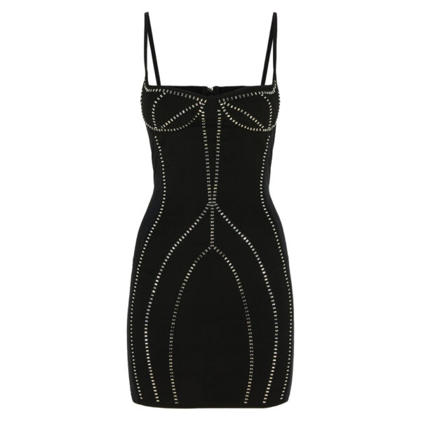 The Attico Black Mini Dress - The Attico Dresses - Designed by Gilda Ambrosio & Giorgia Tordini - Shop at Coveti