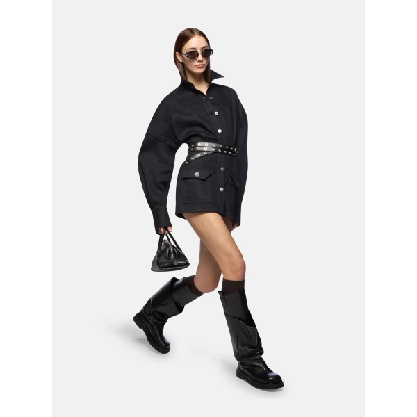 The Attico Black Mini Dress, view 4