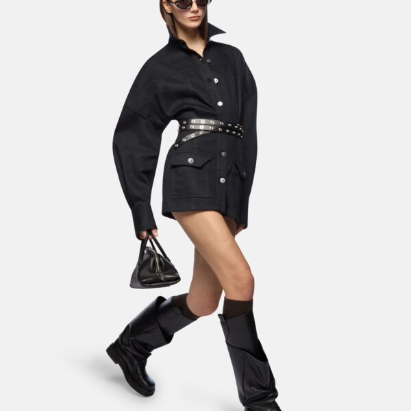 The Attico Black Mini Dress - The Attico Dresses - Designed by Gilda Ambrosio & Giorgia Tordini - Shop at Coveti