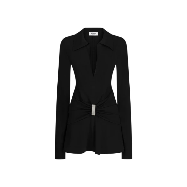 The Attico Black Mini Dress, view 4