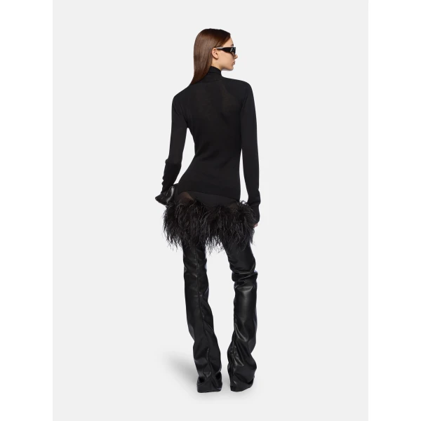 The Attico Black Mini Skirt, view 3