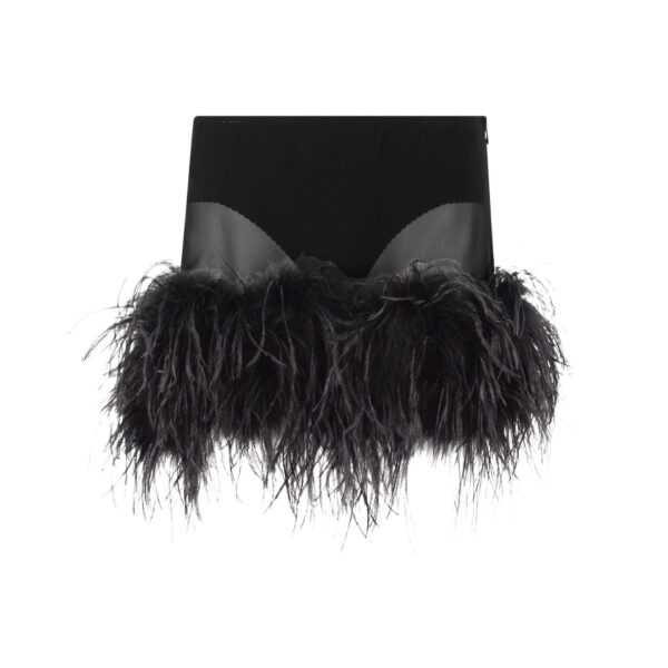 The Attico Black Mini Skirt - The Attico Skirts - Designed by Gilda Ambrosio & Giorgia Tordini - Shop at Coveti