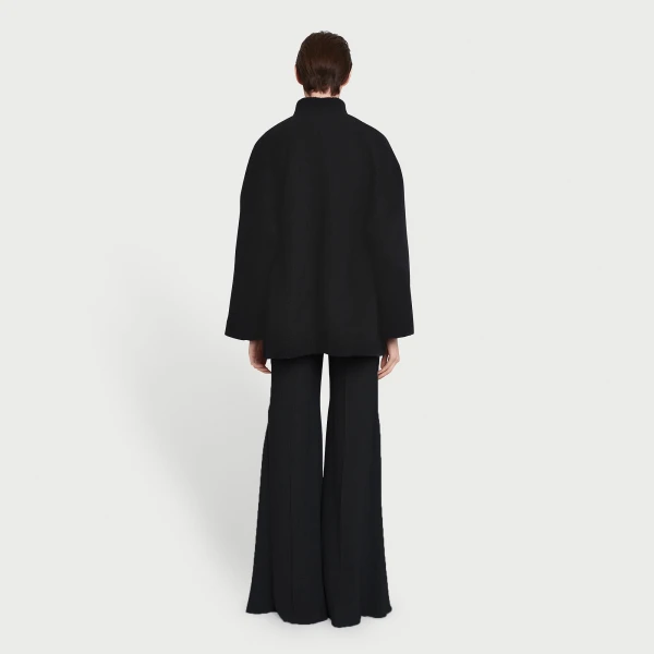 Giambattista Valli Black Wool Coat With Bows - Giambattista Valli Coats - Romantic Couture - Shop at Coveti