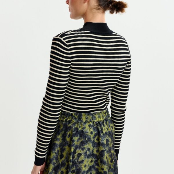 Essentiel Antwerp Black and white striped sweater - Essentiel Antwerp Knitwear - Colorful Belgian Design - Shop at Coveti