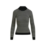 Essentiel Antwerp Black and white striped sweater - Essentiel Antwerp Knitwear - Colorful Belgian Design - Shop at Coveti