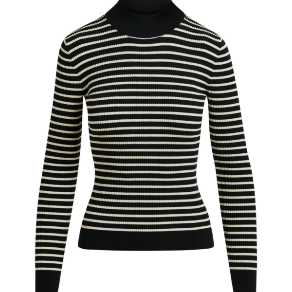 Essentiel Antwerp Black and white striped sweater - Essentiel Antwerp Knitwear - Colorful Belgian Design - Shop at Coveti