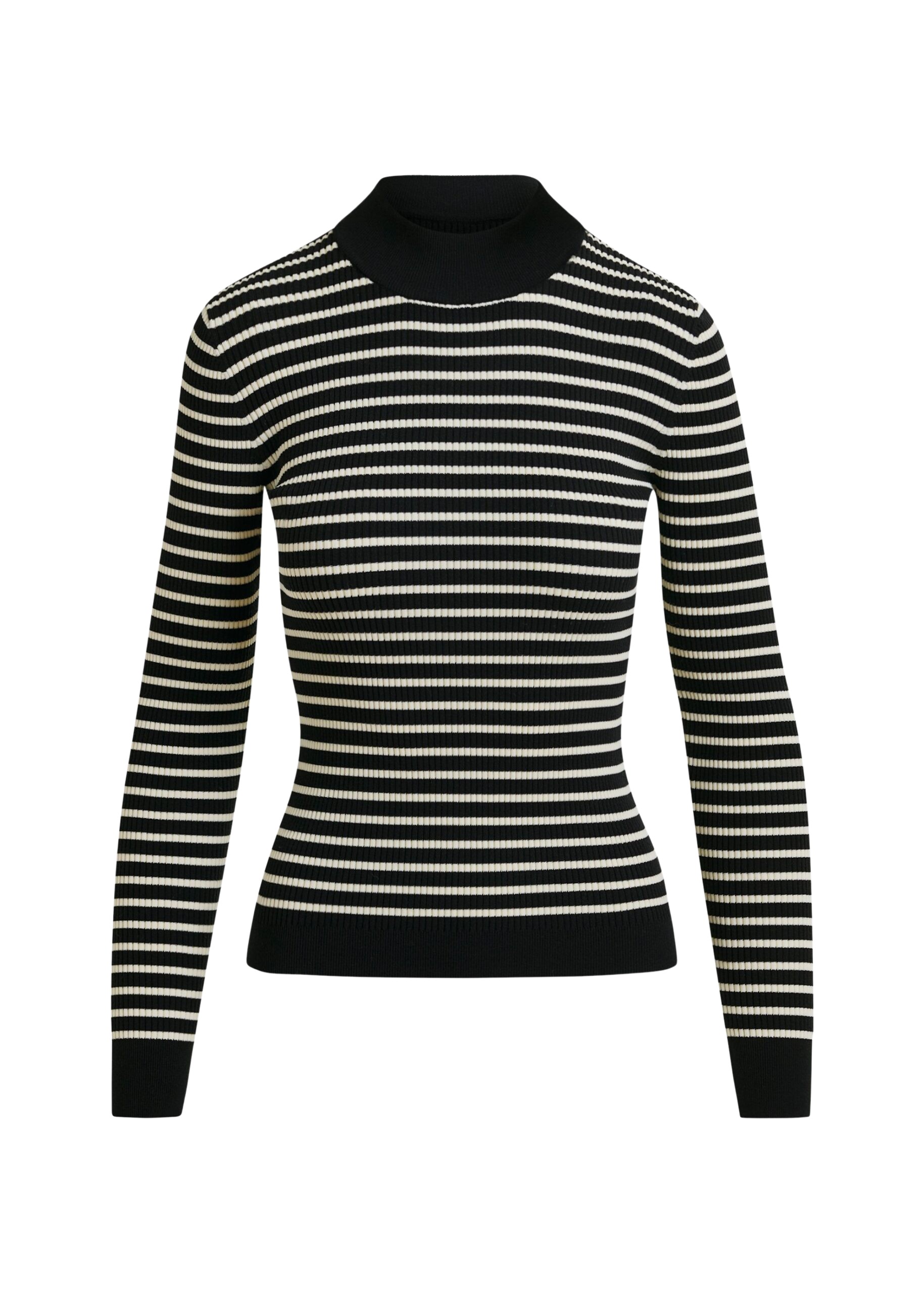 Essentiel Antwerp Black and white striped sweater - Essentiel Antwerp Knitwear - Colorful Belgian Design - Shop at Coveti