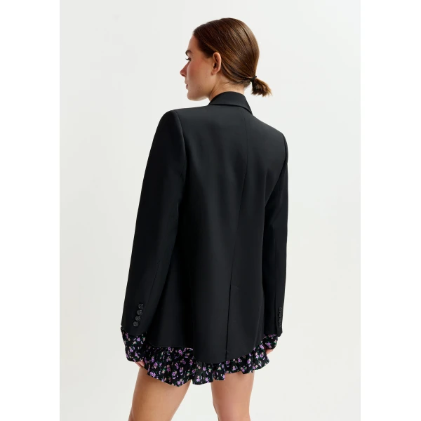 Essentiel Antwerp Black double-breasted blazer, view 4