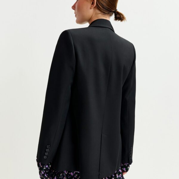 Essentiel Antwerp Black double-breasted blazer - Essentiel Antwerp Jackets - Colorful Belgian Design - Shop at Coveti