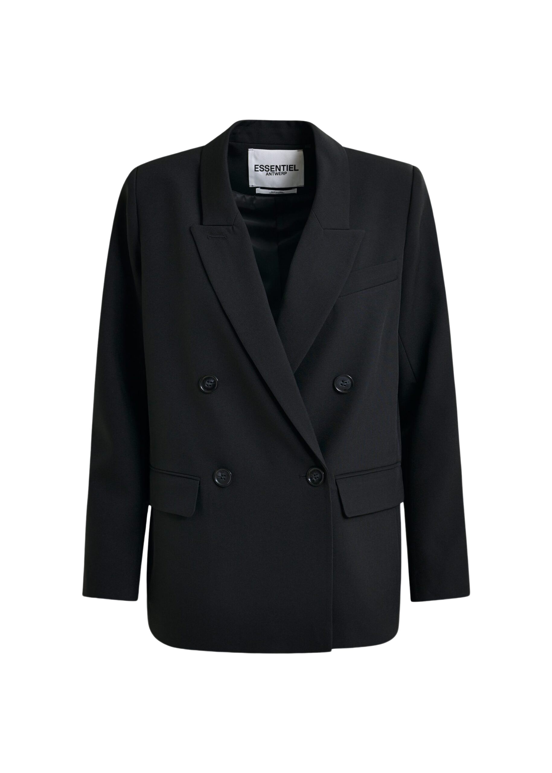 Essentiel Antwerp Black double-breasted blazer