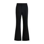 Essentiel Antwerp Black flared pants with rhinestone-embellished sideseams - Essentiel Antwerp Pants - Colorful Belgian Design - Shop at Coveti