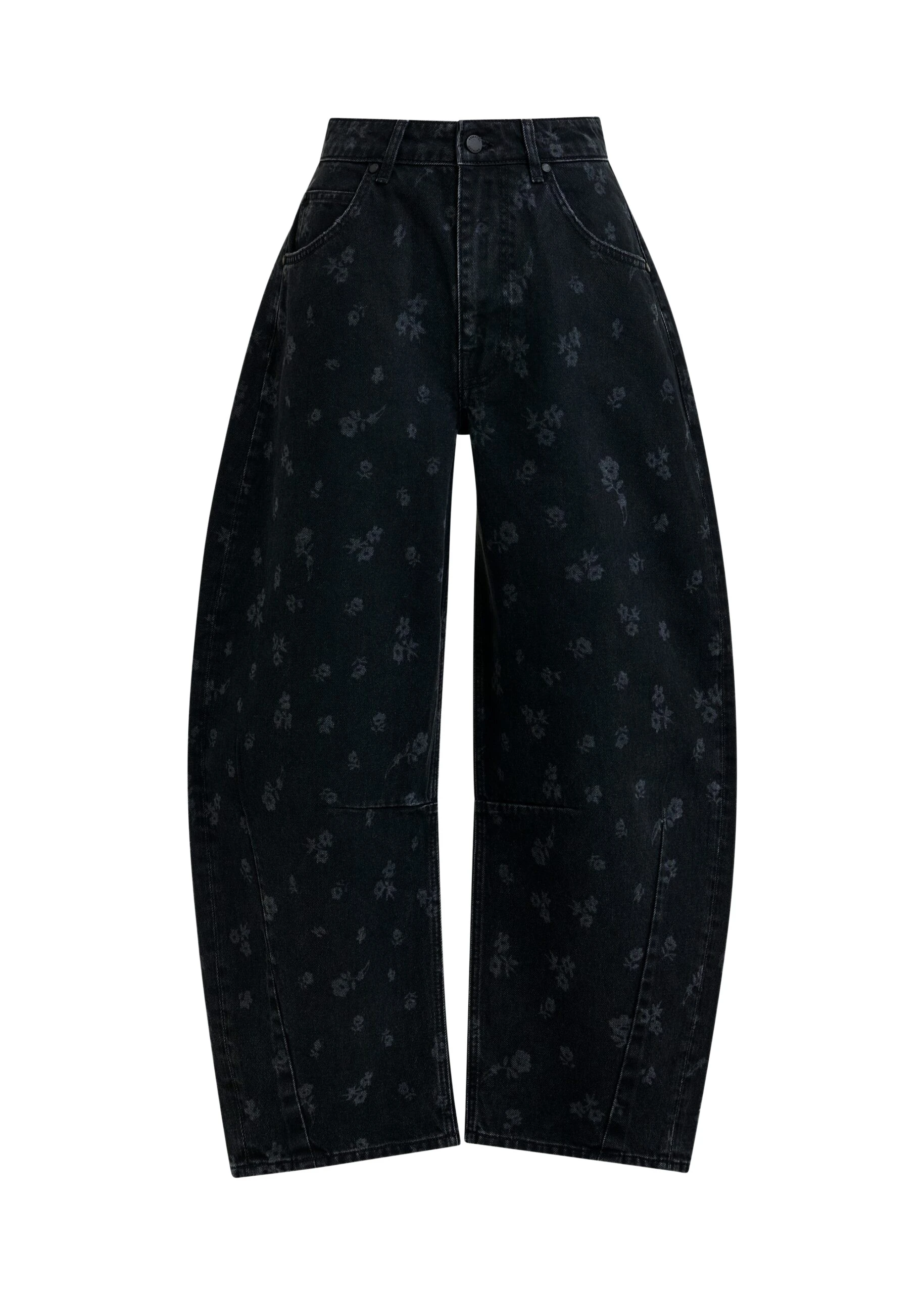 Black-floral-print-barrel-leg-cropped-jeans-Essentiel-Antwerp-Pants-scaled54470_nobg Essentiel Antwerp Black floral-print barrel-leg cropped jeans - Essentiel Antwerp Pants - Colorful Belgian Design - Shop at Coveti