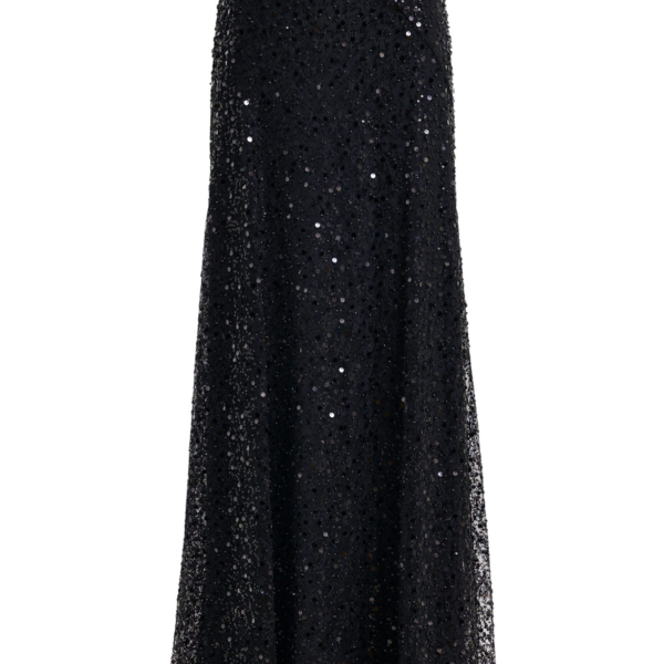 Essentiel Antwerp Black panelled maxi skirt with sequin and bead embellishments - Essentiel Antwerp Skirts - Colorful Belgian Design - Shop at Coveti