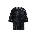 Essentiel Antwerp Black sequin-embellished top - Essentiel Antwerp Tops - Colorful Belgian Design - Shop at Coveti