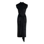 Essentiel Antwerp Black stretch-jersey midi dress - Essentiel Antwerp Dresses - Colorful Belgian Design - Shop at Coveti