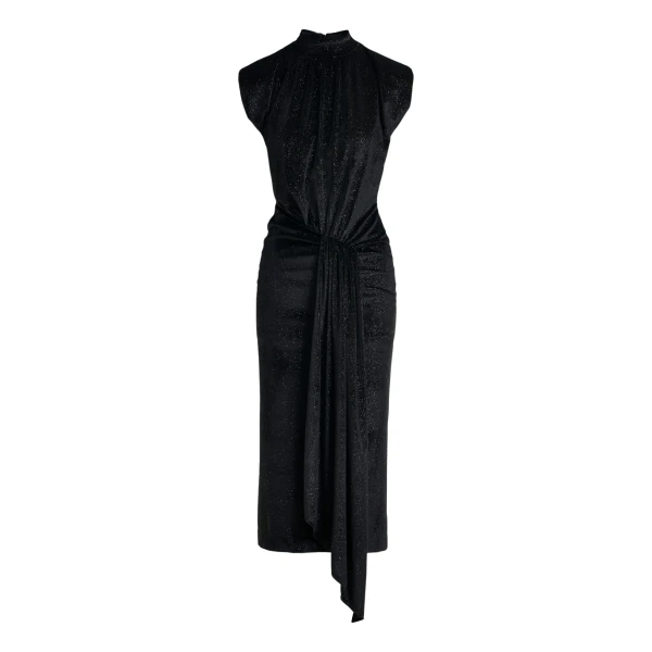 Essentiel Antwerp Black stretch-jersey midi dress - Essentiel Antwerp Dresses - Colorful Belgian Design - Shop at Coveti