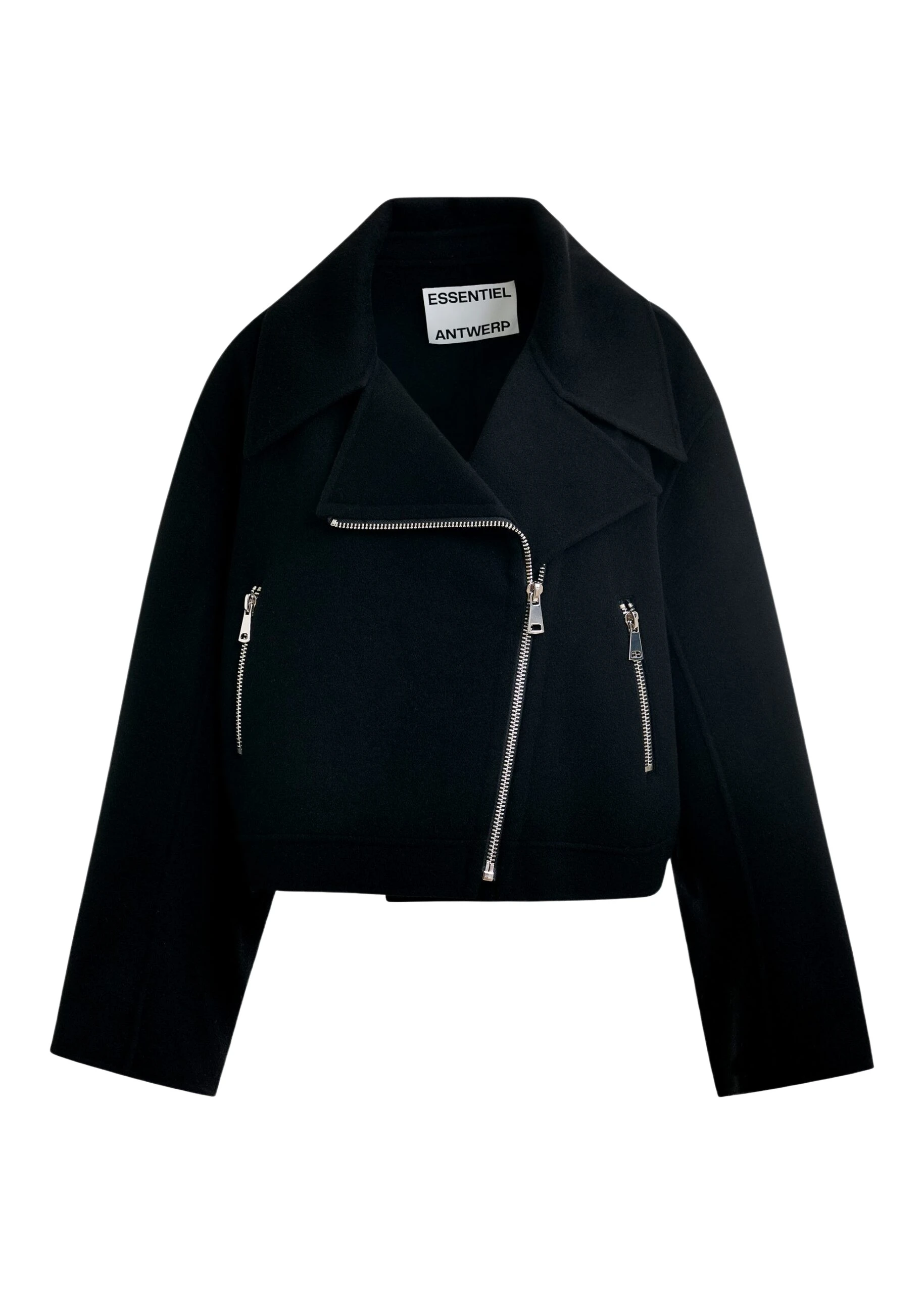 Black-wool-double-faced-jacket-Essentiel-Antwerp-Jackets-scaled36400_nobg Essentiel Antwerp Black wool double-faced jacket - Essentiel Antwerp Jackets - Colorful Belgian Design - Shop at Coveti