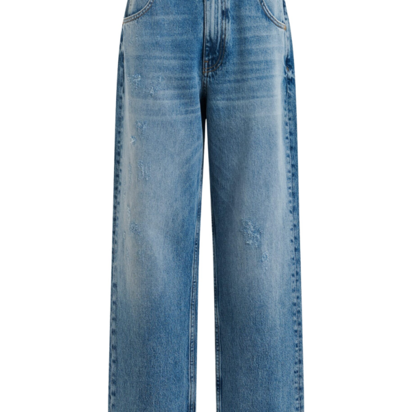 Essentiel Antwerp Blue organic cotton cropped boyfriend jeans - Essentiel Antwerp Pants - Colorful Belgian Design - Shop at Coveti