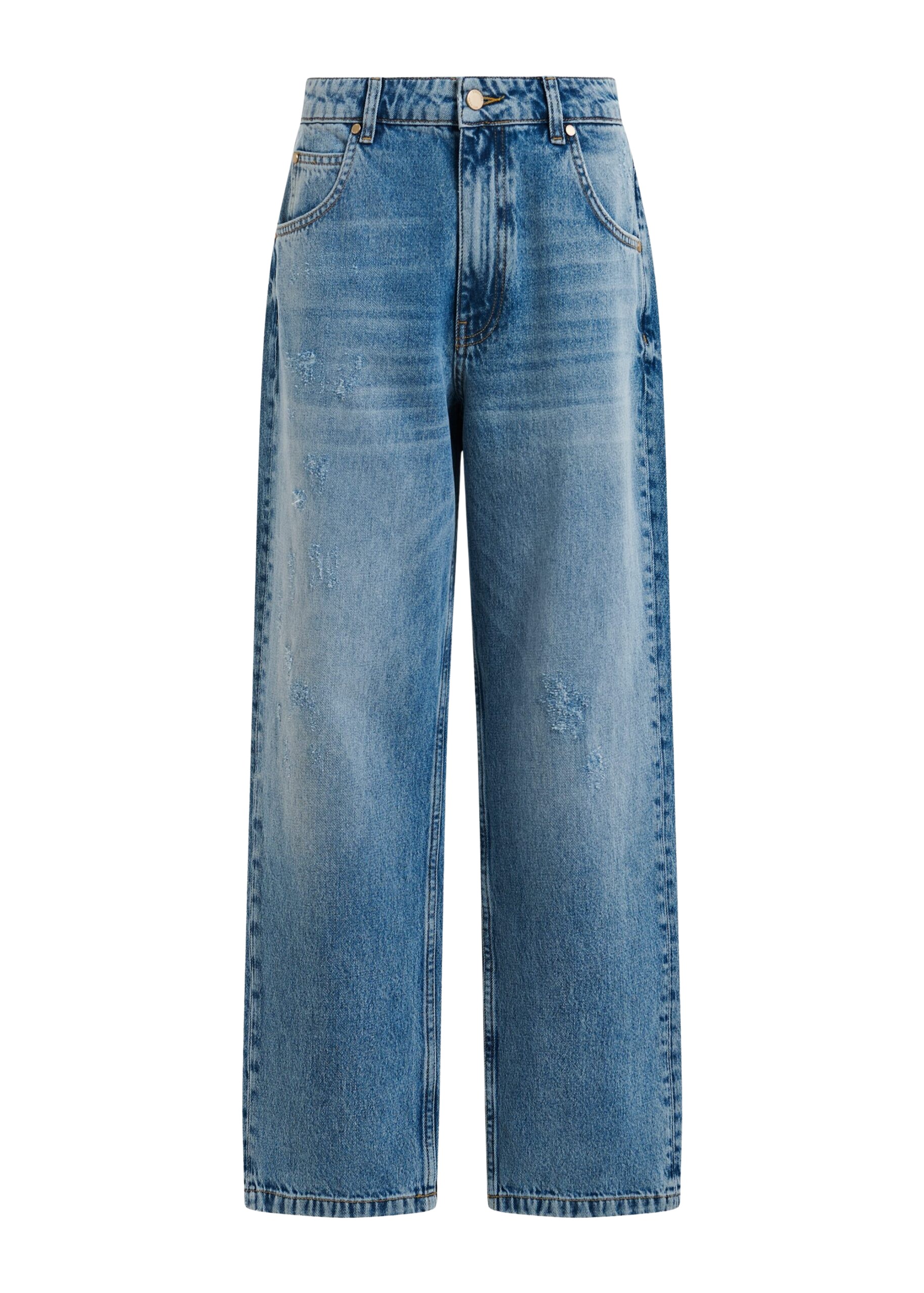 Essentiel Antwerp Blue organic cotton cropped boyfriend jeans