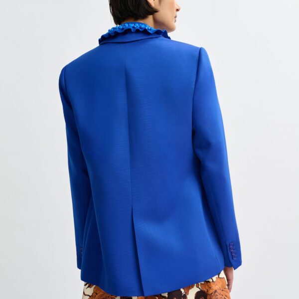 Essentiel Antwerp Blue single-breasted blazer - Essentiel Antwerp Jackets - Colorful Belgian Design - Shop at Coveti