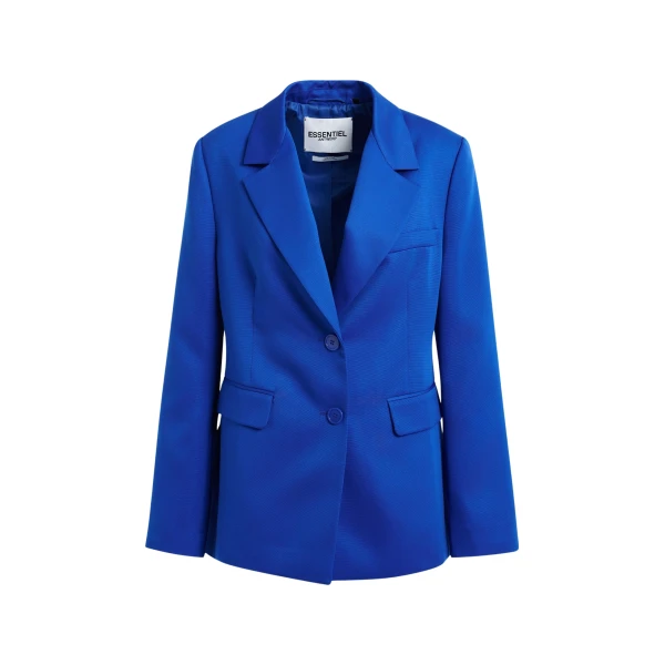 Essentiel Antwerp Blue single-breasted blazer - Essentiel Antwerp Jackets - Colorful Belgian Design - Shop at Coveti