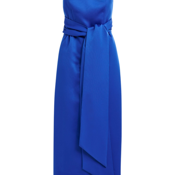 Essentiel Antwerp Blue strapless midi dress with wrap-belt - Essentiel Antwerp Dresses - Colorful Belgian Design - Shop at Coveti