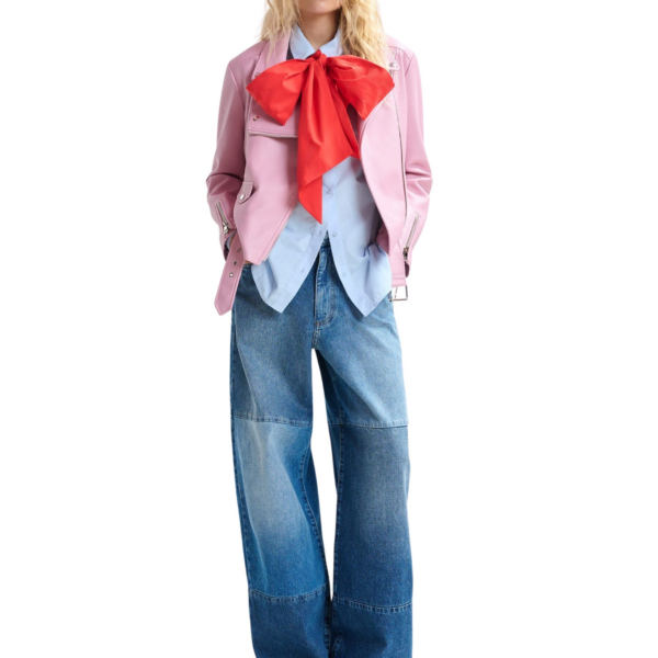 Essentiel Antwerp Blue wide-leg patchwork jeans - Essentiel Antwerp Pants - Colorful Belgian Design - Shop at Coveti