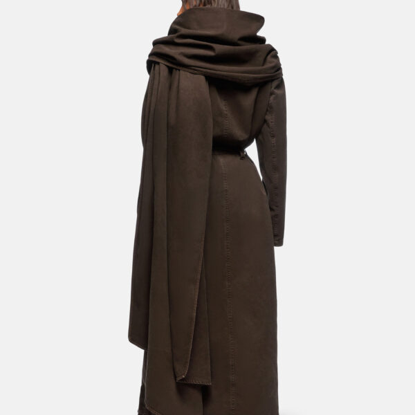 The Attico Brown Long Coat - The Attico Coats - Designed by Gilda Ambrosio & Giorgia Tordini - Shop at Coveti