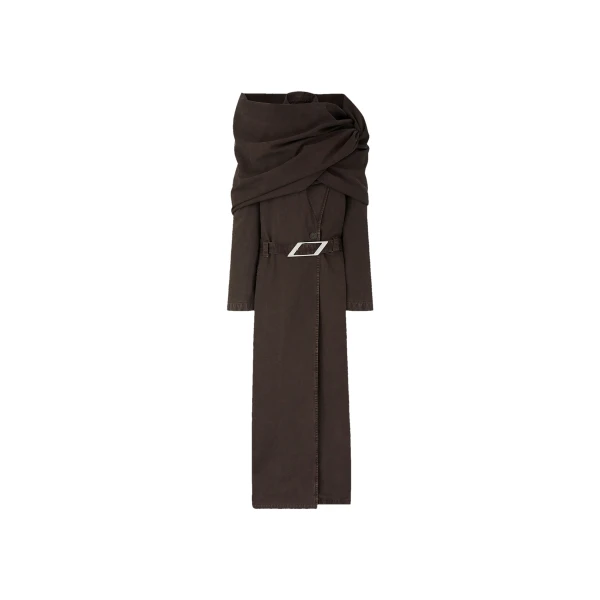 The Attico Brown Long Coat, view 4