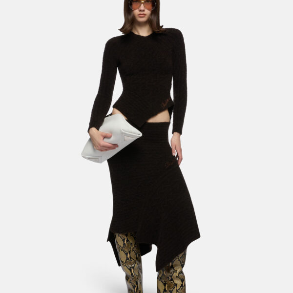 The Attico Brown Midi Skirt - The Attico Skirts - Designed by Gilda Ambrosio & Giorgia Tordini - Shop at Coveti