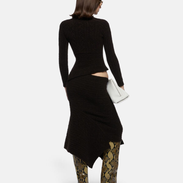 The Attico Brown Midi Skirt - The Attico Skirts - Designed by Gilda Ambrosio & Giorgia Tordini - Shop at Coveti
