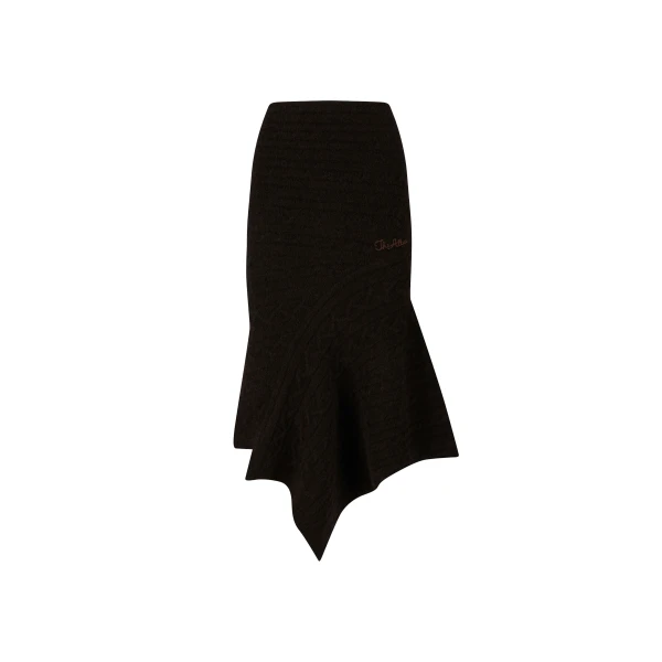 The Attico Brown Midi Skirt