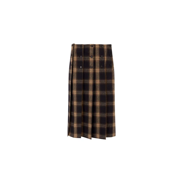 The Attico Brown Shades Midi Skirt