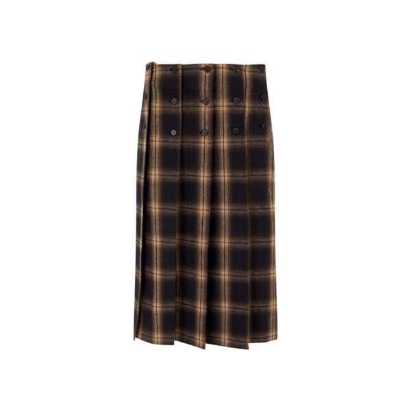 The Attico Brown Shades Midi Skirt - The Attico Skirts - Designed by Gilda Ambrosio & Giorgia Tordini - Shop at Coveti