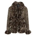 Giambattista Valli Brown Wool Rovings And Bouclé Jacket - Giambattista Valli Jackets - Romantic Couture - Shop at Coveti