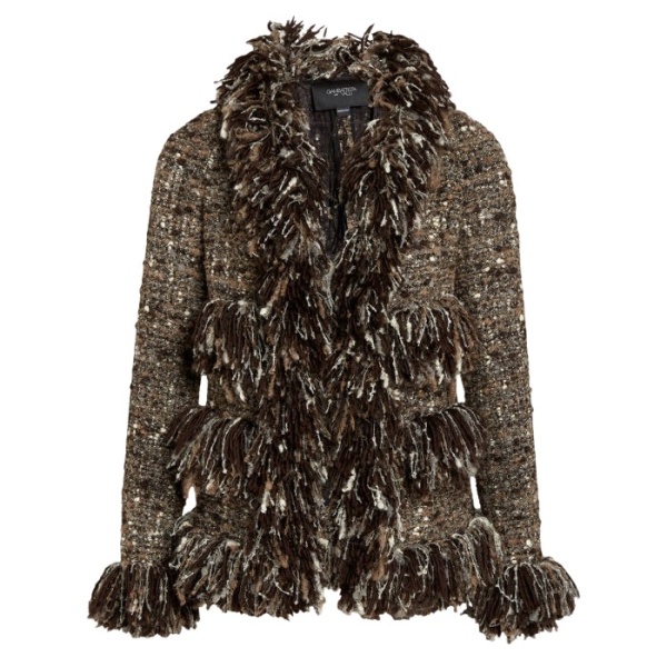 Giambattista Valli Brown Wool Rovings And Bouclé Jacket - Giambattista Valli Jackets - Romantic Couture - Shop at Coveti