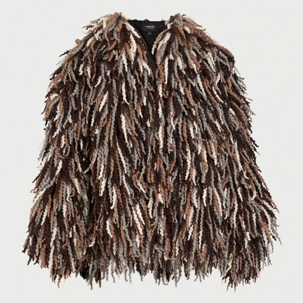 Giambattista Valli Brown Wool Rovings Coat - Giambattista Valli Coats - Romantic Couture - Shop at Coveti